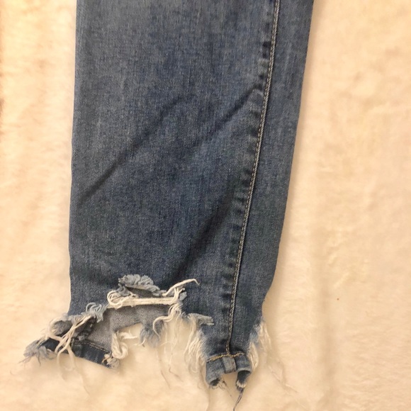 JUST BLACK Ripped Fray Hem Jeans Size 26 - Picture 4 of 5
